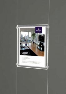 A4 Single Potrait Light Panel Bevelled Edge