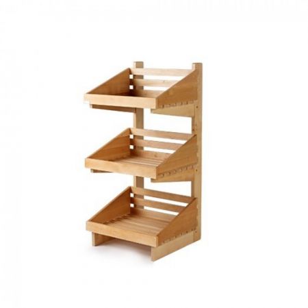 Click Here To Enlarge This Photo Of 3 Tier Wooden Floor Display Stand