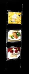 A4 Triple Landscape Light Panels Bevelled Edge