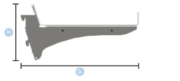 Click Here To Enlarge This Photo Of Bartuf 150mm Deep Individual Flangle Shelves