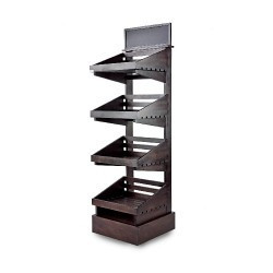 Dark 4 tier wooden display stand