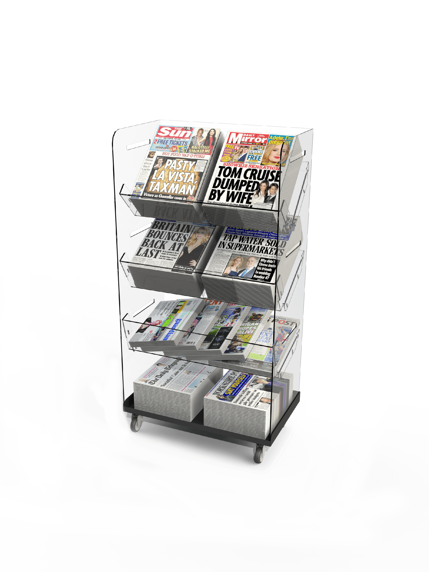 Bartuf Flexible Twin Tower Newspaper Display