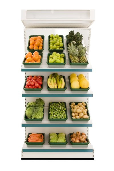 Modular Shelving - Fruit and Vegetable Wall Shelving