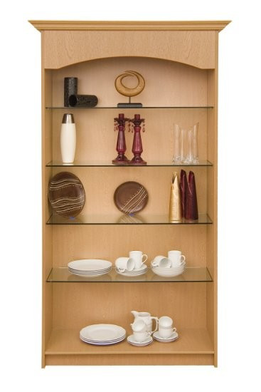 Loxley Open Front Display Unit with 4 Glass Shelves