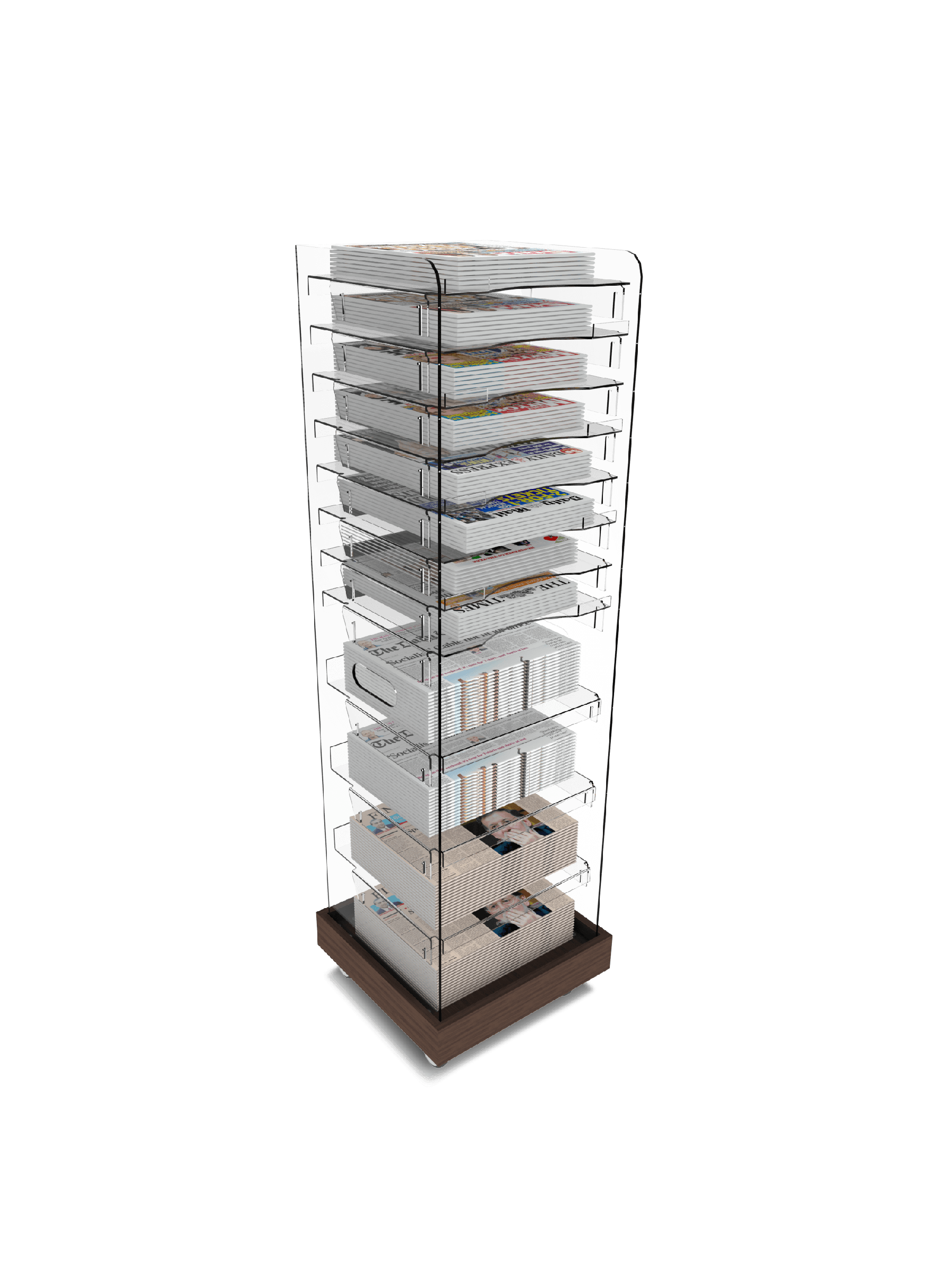 Bartuf Multi Volume Tower Newspaper Display