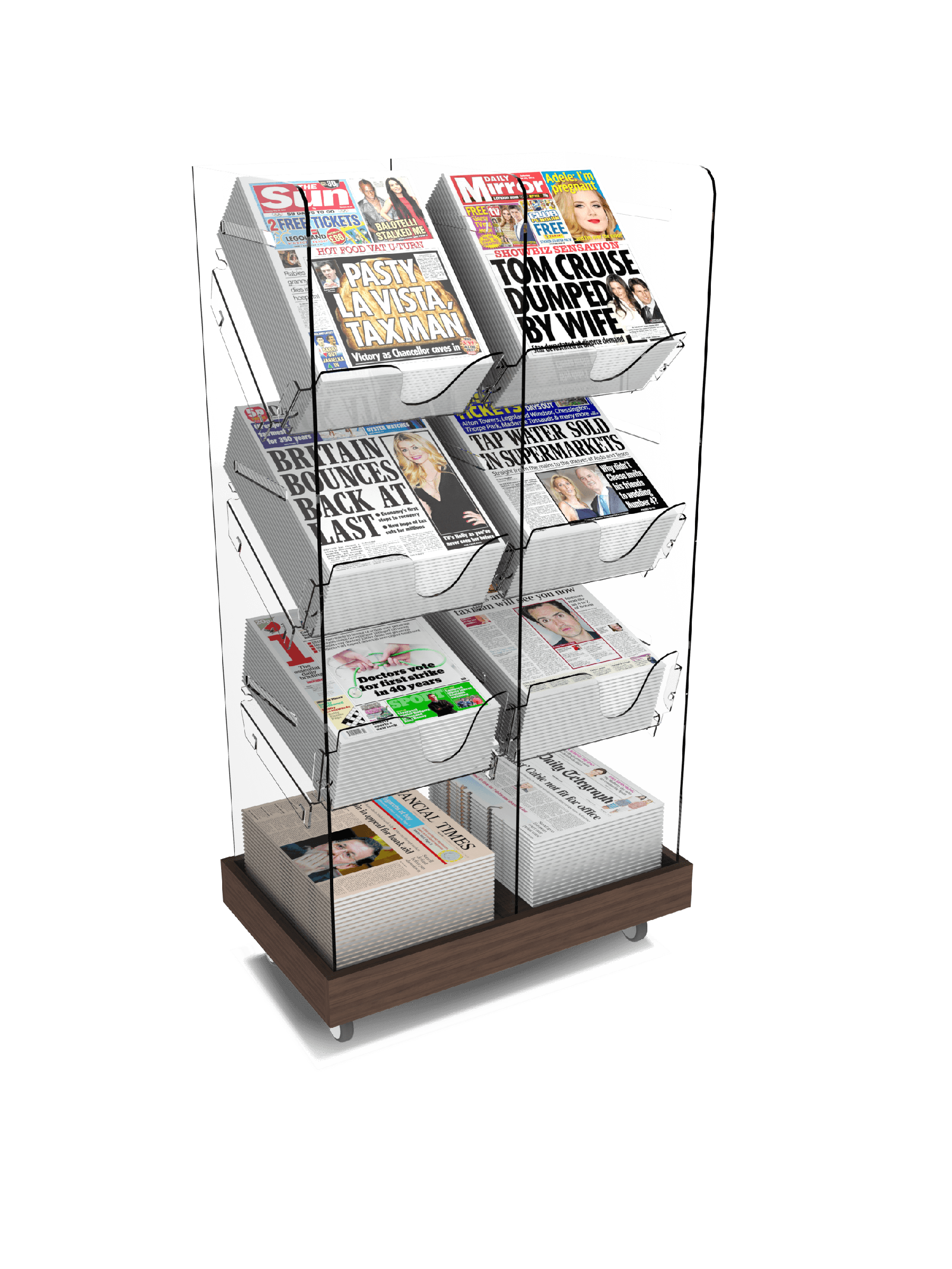 Bartuf Twin Tower Newspaper Display