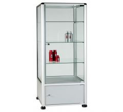 UB25 - 3/4 Display Tower Showcase with Storage