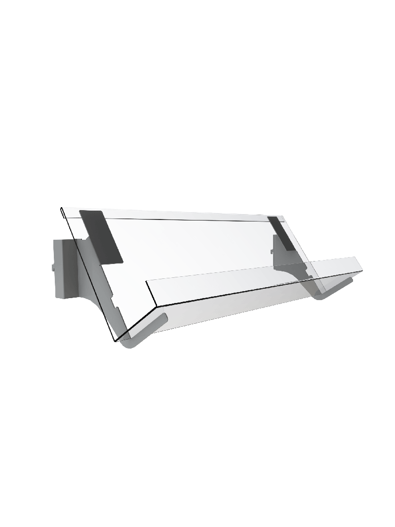 Bartuf  1 tier 160mm vertical news shelf