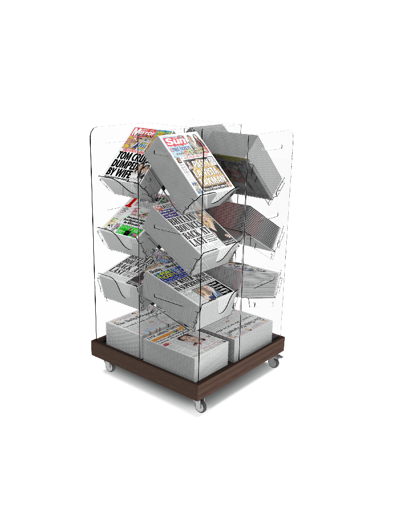 Bartuf Compact Cube Newspaper Stand