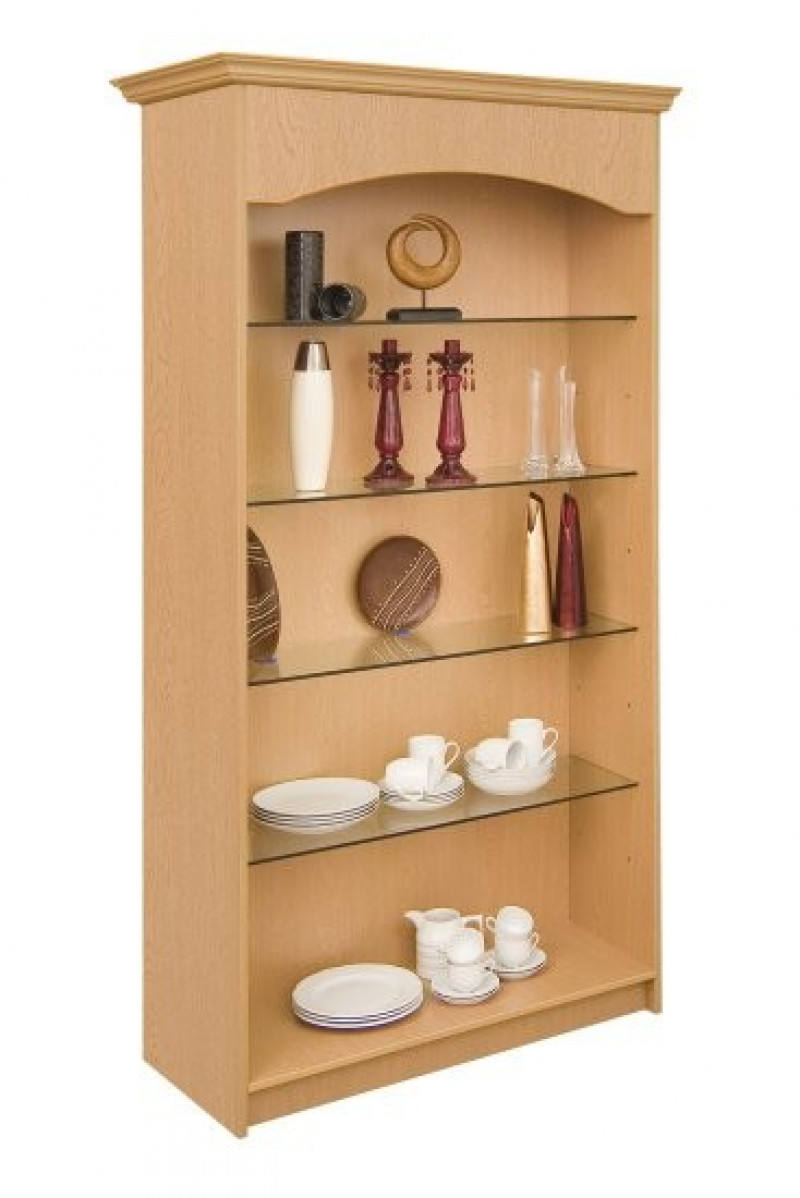 Loxley Open Front Display Unit with 4 Glass Shelves