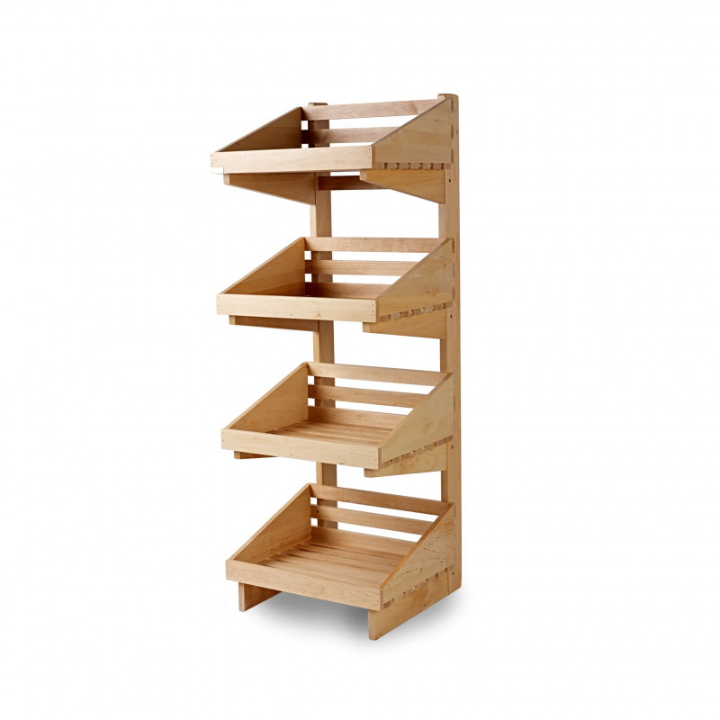 4 tier wooden display stand