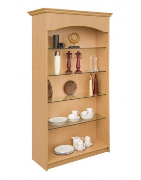 Loxley Open Front Display Unit with 4 Glass Shelves