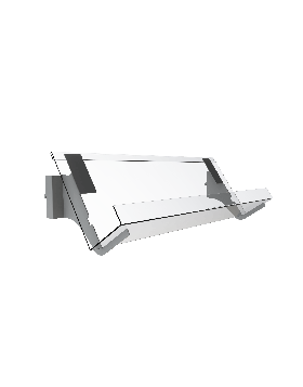 Bartuf  1 tier 160mm vertical news shelf