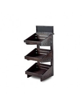 Dark 3 tier wooden counter top stand