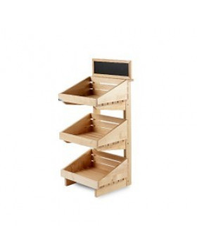 3 Tier Counter Top Wooden Display Stand