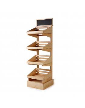 4 tier wooden display stand