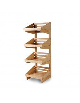 4 tier wooden display stand