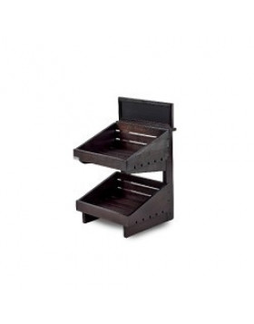 Dark 2 tier wooden counter top stand