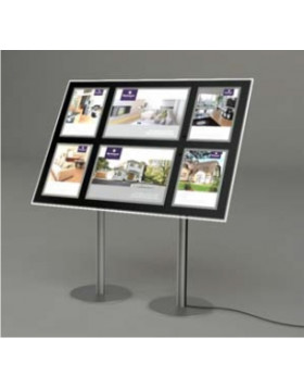 A4 Portrait + A3 Landscape LED Freestanding Display