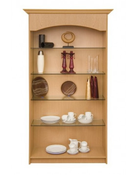 Loxley Open Front Display Unit with 4 Glass Shelves