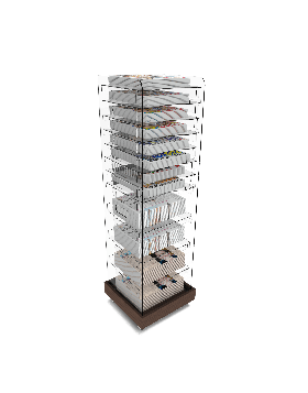 Bartuf Multi Volume Tower Newspaper Display