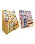 13 Tier Card Rack with Stock Drawer & Gift Wrap Roll Display