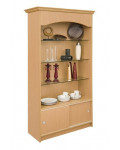 Loxley Sliding Door Unit with 3 Glass Shelves & Storage