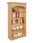 Loxley Open Front Display Unit with 4 Glass Shelves