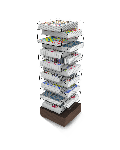 Bartuf Corner Tower 15 Shelves Newspaper Display