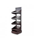 Dark 4 tier wooden display stand